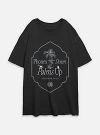 The White Lotus Phones Down Palms Up Womens Oversized T-Shirt