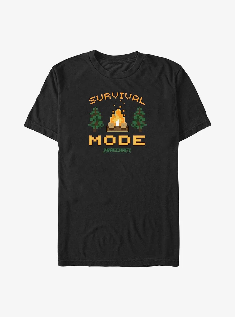 Minecraft Camp Fire Survival Big & Tall T-Shirt