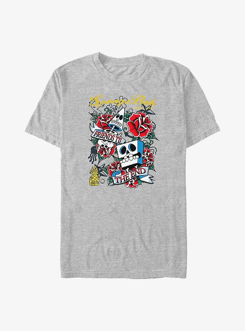 Spongebob Squarepants Tatts Big & Tall T-Shirt