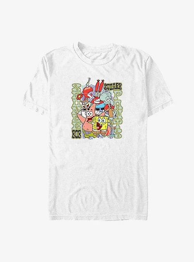 Spongebob Squarepants Groovy Text Big & Tall T-Shirt
