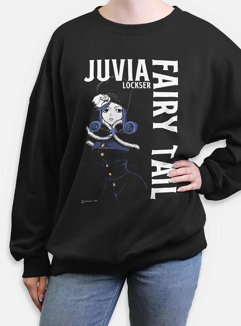Fairy Tail Juvia Lockser Focus Womens Oversized Sweatshirt