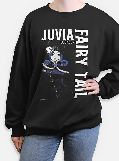 Fairy Tail Juvia Lockser Focus Womens Oversized Sweatshirt