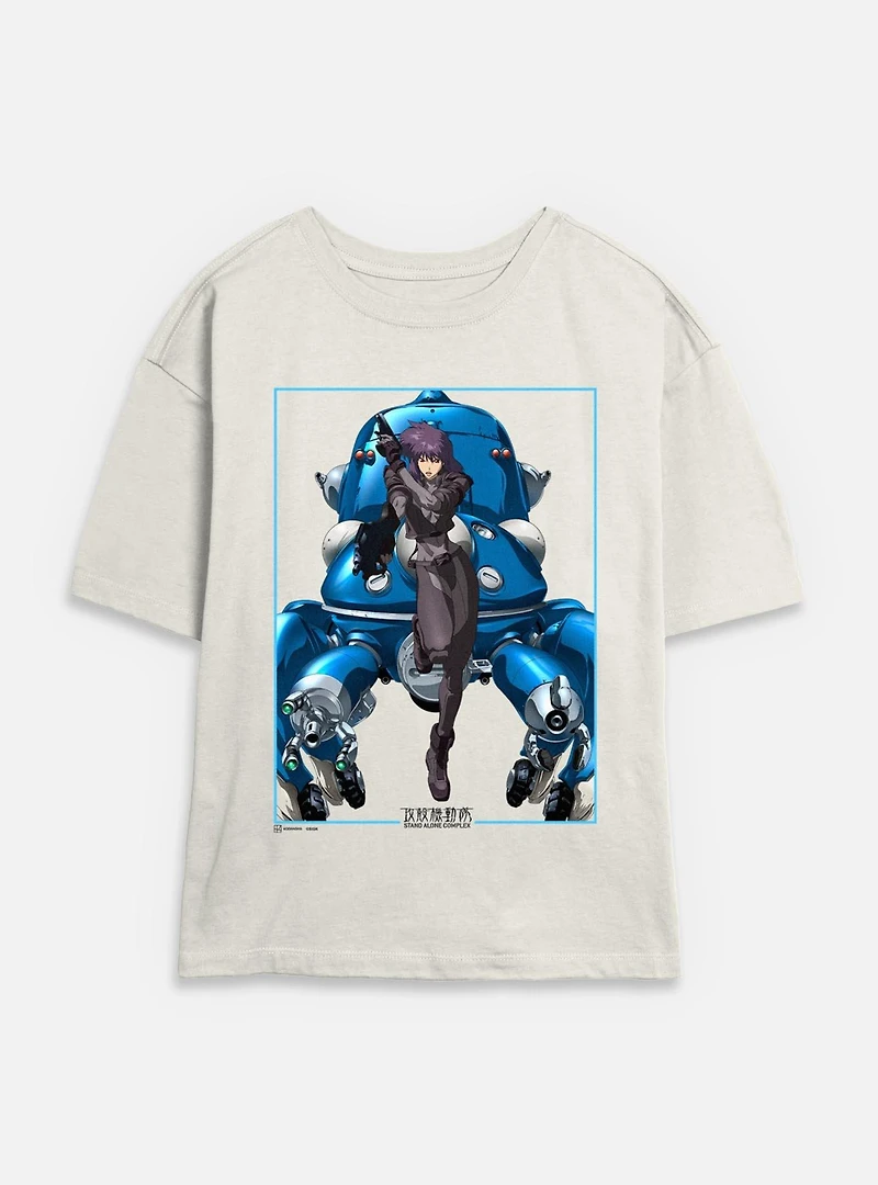 Ghost the Shell Motoko Guns Tachikomas Womens Skimmer T-Shirt