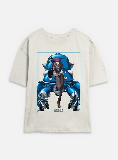 Ghost the Shell Motoko Guns Tachikomas Womens Skimmer T-Shirt