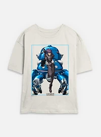 Ghost the Shell Motoko Guns Tachikomas Womens Skimmer T-Shirt