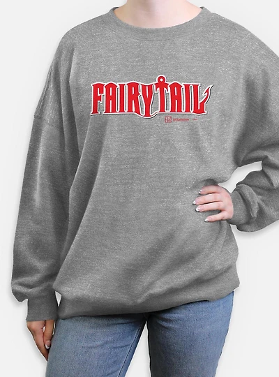 Fairy Tail Logo Womens Oversized Sweatshirt