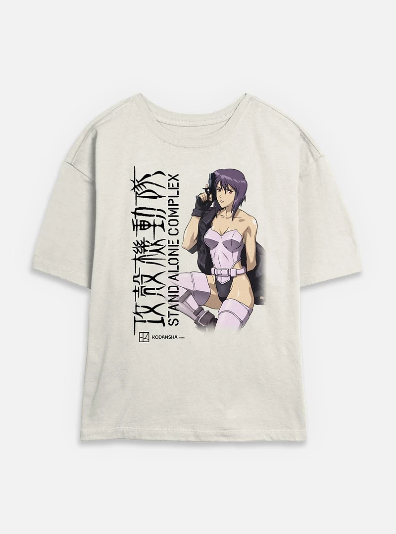 Ghost The Shell Motoko Kusanagi Stand Alone Complex Womens Skimmer T-Shirt