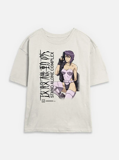 Ghost The Shell Motoko Kusanagi Stand Alone Complex Womens Skimmer T-Shirt