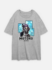 Ghost the Shell Box Layered Womens Oversized T-Shirt