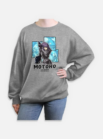 Ghost the Shell Box Layered Womens Oversized Sweatshirt