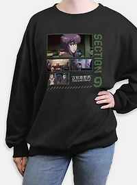 Ghost the Shell Section 9 Collage Womens Oversized Sweatshirt