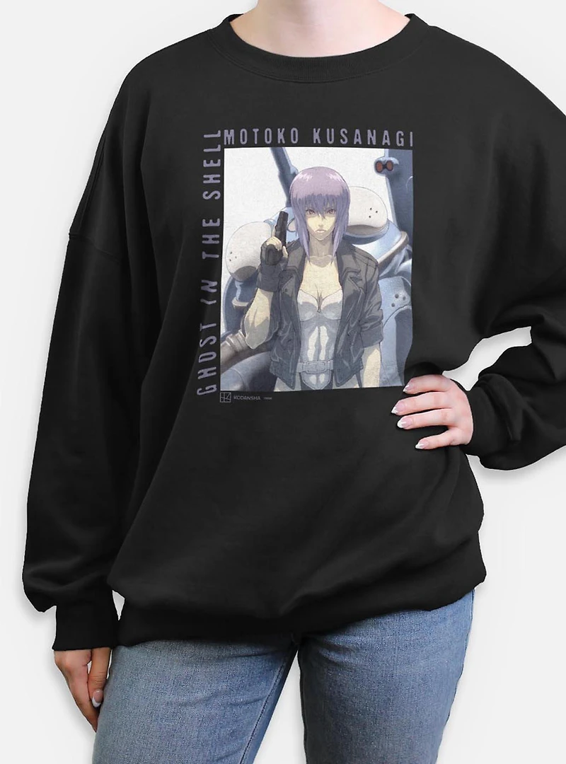 Ghost the Shell Motoko Kusanagi Womens Oversized Sweatshirt