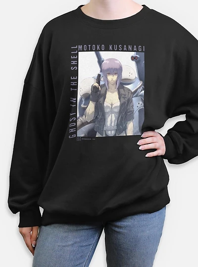 Ghost the Shell Motoko Kusanagi Womens Oversized Sweatshirt