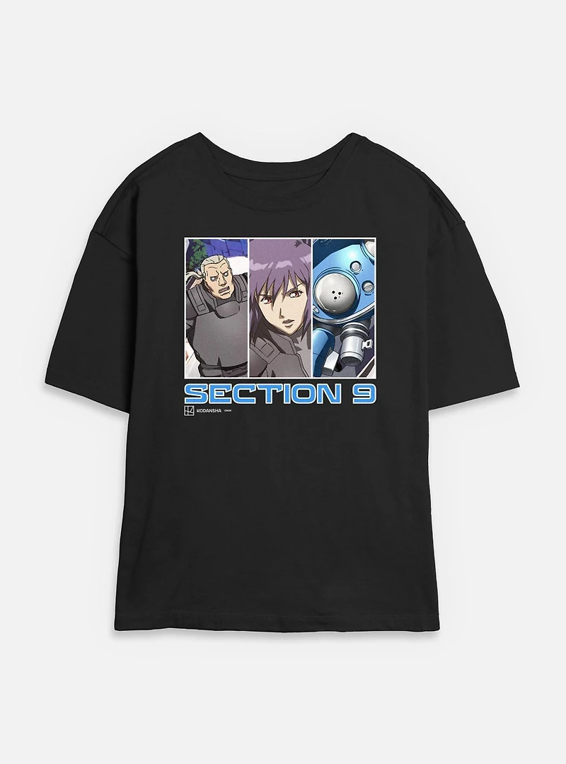 Ghost The Shell Section 9 Team Womens Skimmer T-Shirt