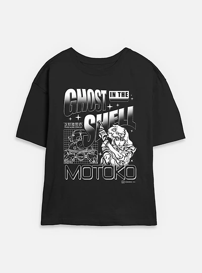 Ghost the Shell Grid Womens Skimmer T-Shirt