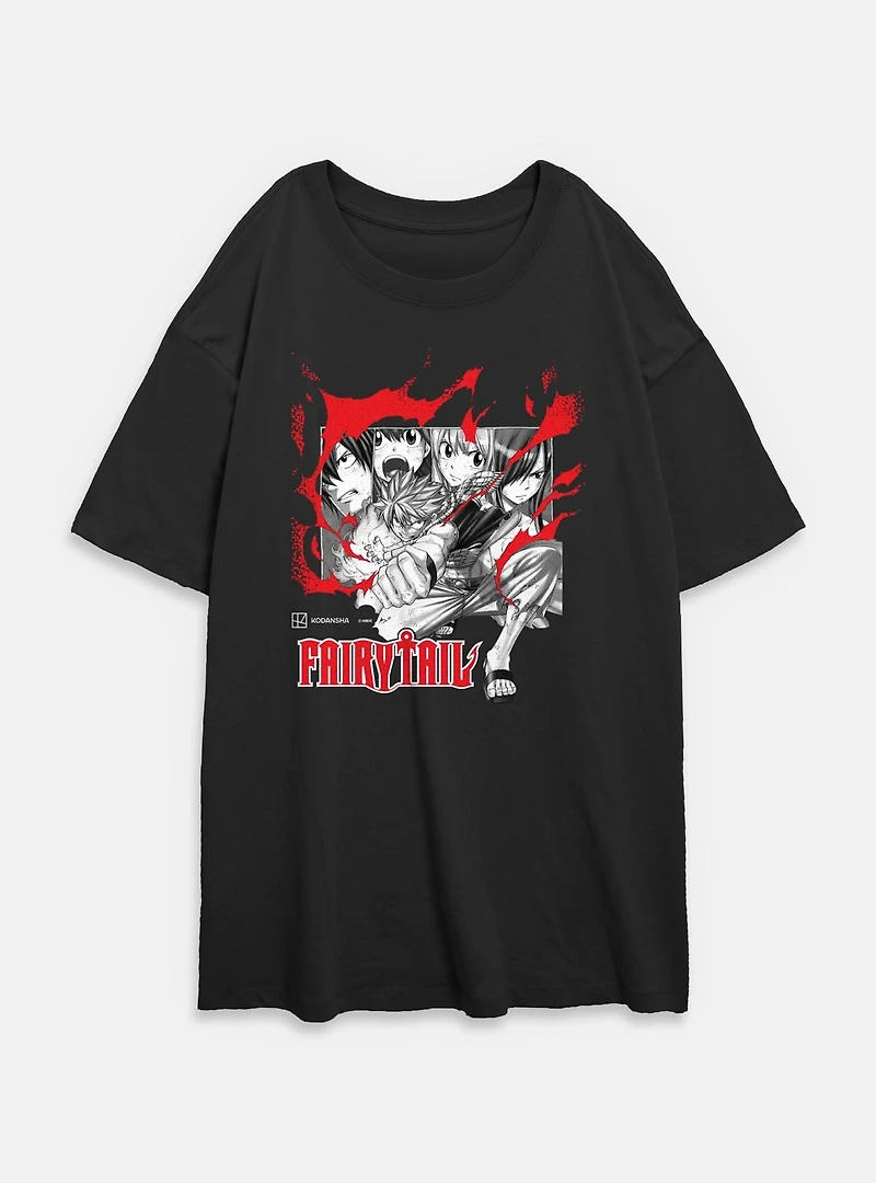 Fairy Tail Blaze Womens Oversized T-Shirt