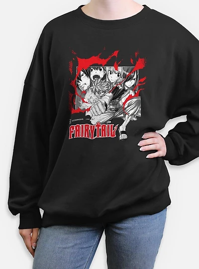 Fairy Tail Blaze Womens Oversized Sweatshirt