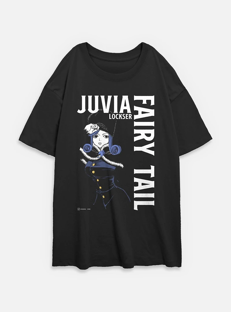 Fairy Tail Juvia Lockser Focus Womens Oversized T-Shirt