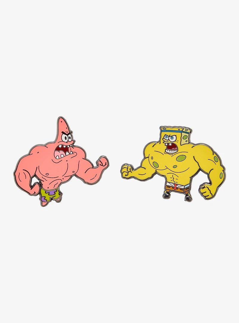 SpongeBob SquarePants Patrick & SpongeBob Wrestler Enamel Pin Set