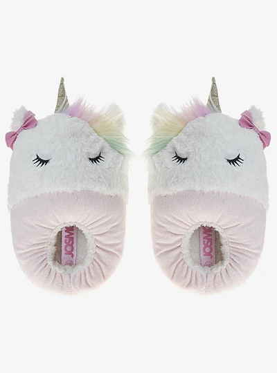 Pink Unicorn Girls Comfy Slippers
