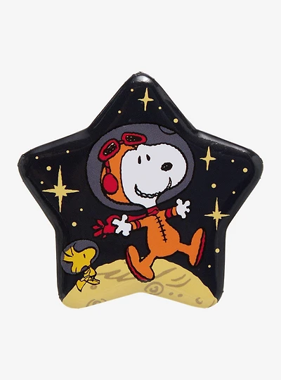 Peanuts Snoopy & Woodstock Astronauts Star Button Pin