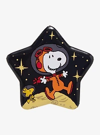 Peanuts Snoopy & Woodstock Astronauts Star Button Pin