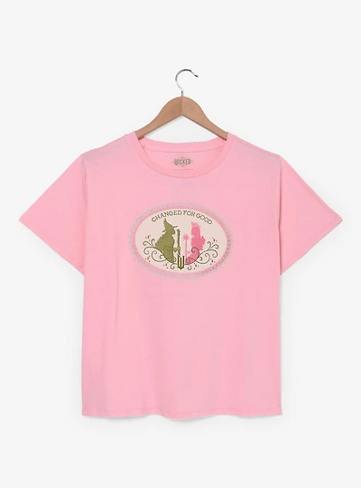 Wicked Elphaba & Glinda Embroidered Women's Plus T-Shirt - BoxLunch Exclusive