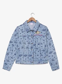 Sanrio Hello Kitty and Friends Space Allover Print Women's Plus Denim Jacket - BoxLunch Exclusive