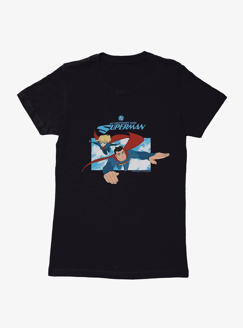 DC My Adventures With Superman & Supergirl Womens T-Shirt