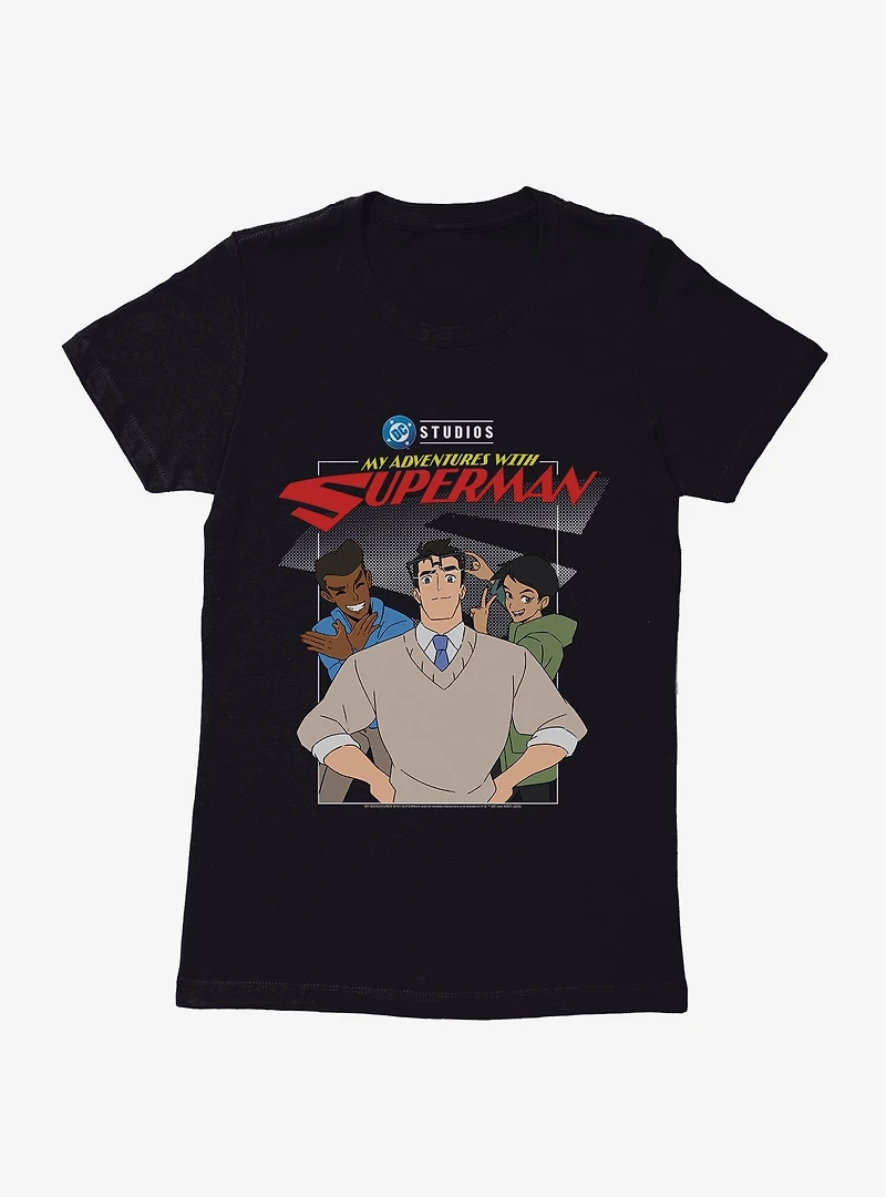 DC My Adventures With Superman Jimmy Olsen & Lois Lane Womens T-Shirt