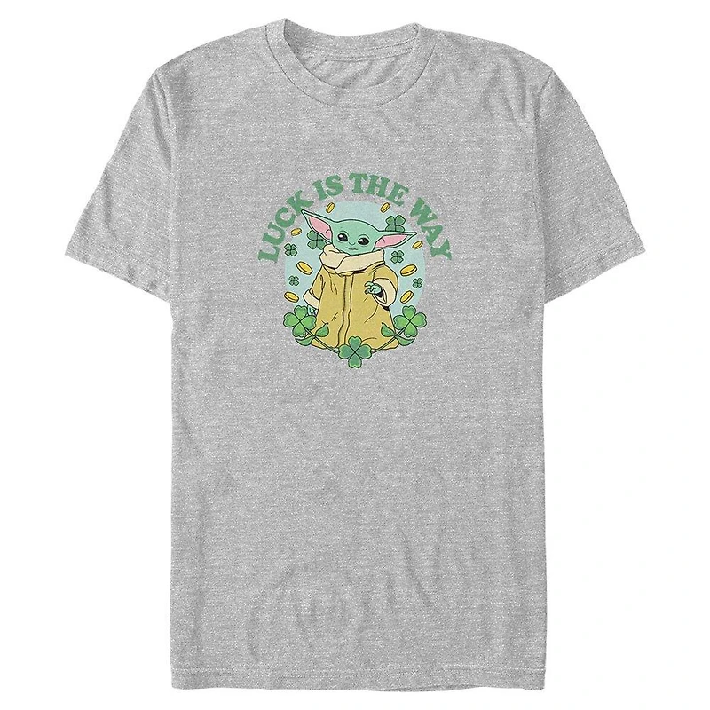 Star Wars The Mandalorian Grogu Luck Way Big & Tall T-Shirt