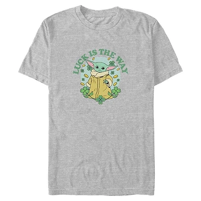 Star Wars The Mandalorian Grogu Luck Way Big & Tall T-Shirt