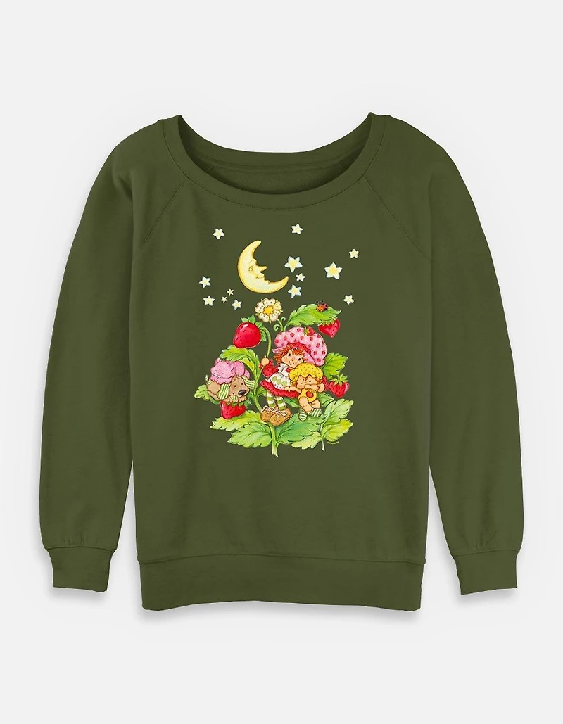 Strawberry Shortcake Berry Moon Womens Slouchy Sweatshirt