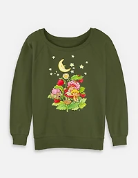 Strawberry Shortcake Berry Moon Womens Slouchy Sweatshirt