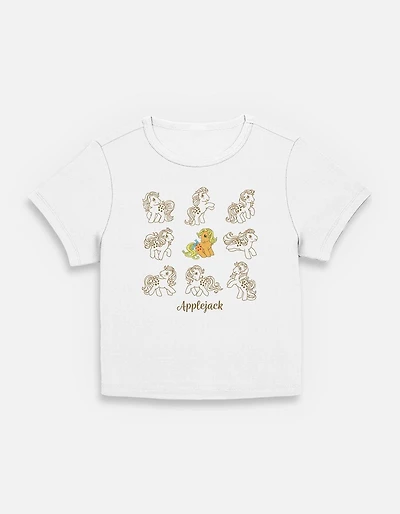My Little Pony Applejack Outline Character Womens Baby T-Shirt