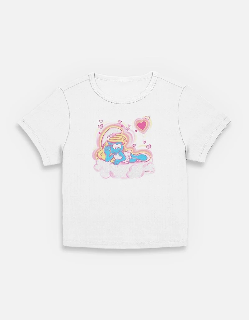 The Smurfs Airbrush Hearts Womens Baby T-Shirt