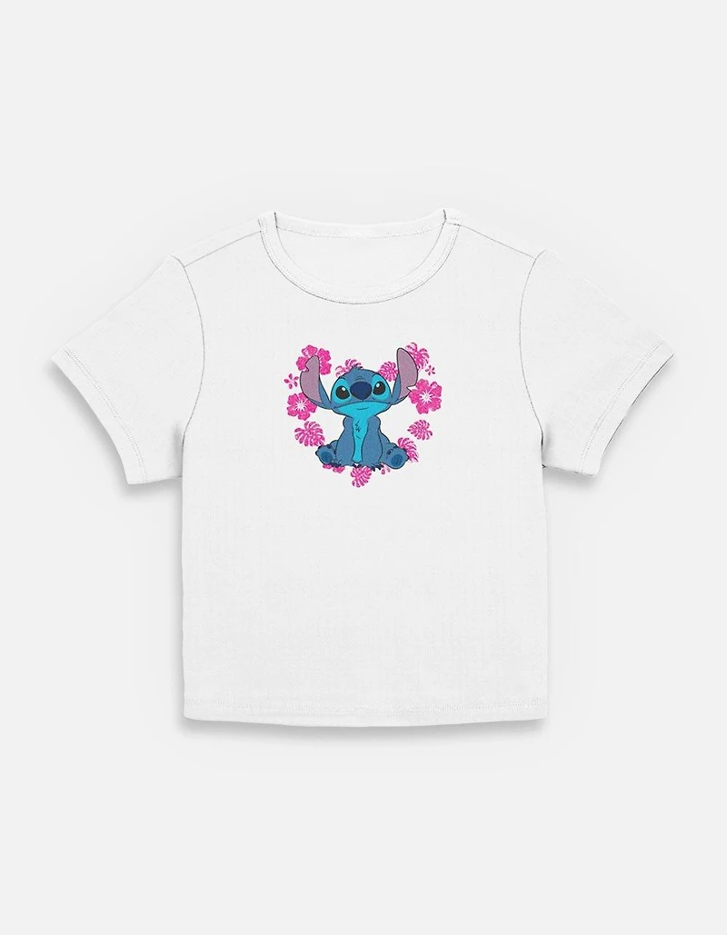 Disney Lilo & Stitch Flower Heart Womens Baby T-Shirt