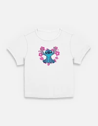 Disney Lilo & Stitch Flower Heart Womens Baby T-Shirt