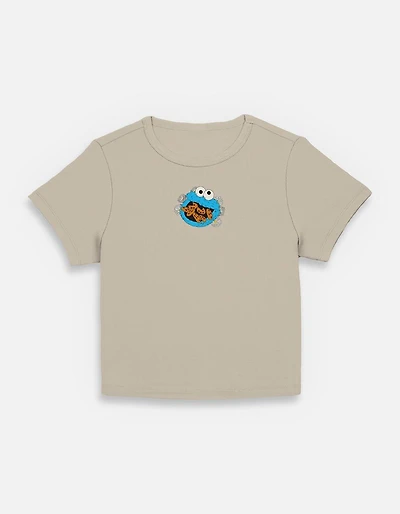 Sesame Street Cookie Monster Flowers Womens Baby T-Shirt