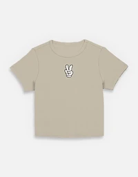Disney Mickey Mouse Peace Up Womens Baby T-Shirt