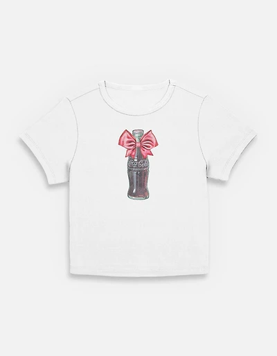 Coca-Cola Classic Bow Womens Baby T-Shirt