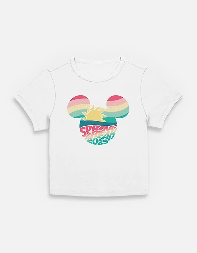 Disney Mickey Mouse Retro Spring Break 2025 Womens Baby T-Shirt