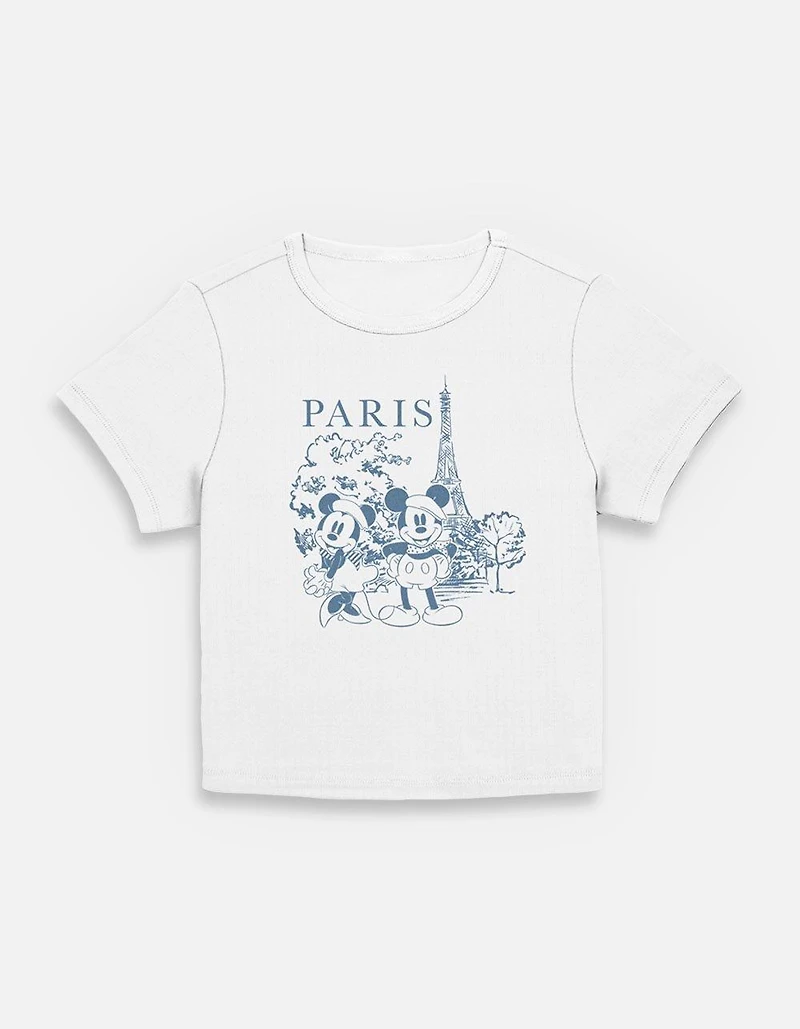 Disney Mickey Mouse & Minnie Couple Drawing Paris Womens Baby T-Shirt