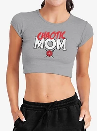 Dungeons & Dragons Chaotic Mom Cap Sleeve Baby Rib Women's Crop Top