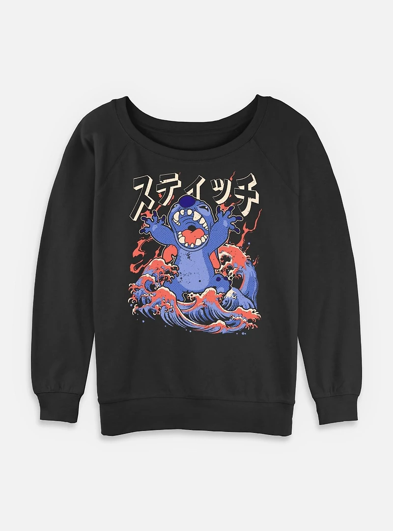 Disney Lilo & Stitch Kaiju Womens Slouchy Sweatshirt BoxLunch Exclusive