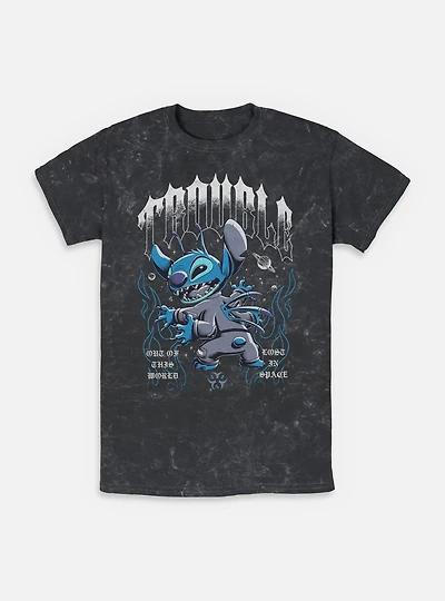 Disney Lilo & Stitch Cosmic Trouble Mineral Wash T-Shirt BoxLunch Exclusive
