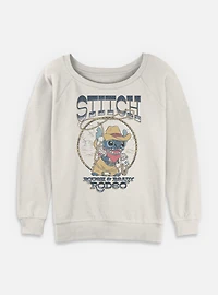 Disney Lilo & Stitch Rough Ready Rodeo Womens Slouchy Sweatshirt BoxLunch Exclusive