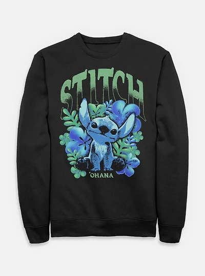 Disney Lilo & Stitch Dark Floral Sweatshirt BoxLunch Exclusive