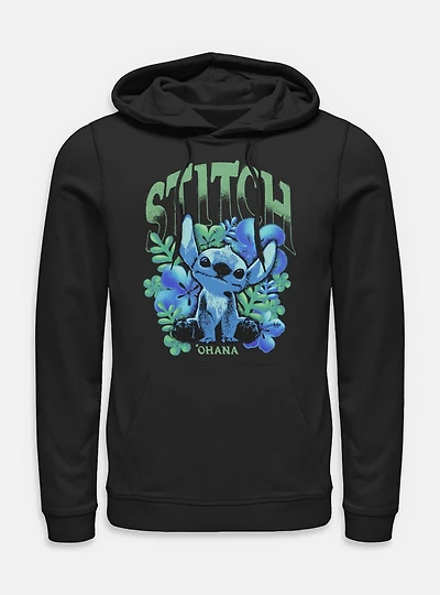 Disney Lilo & Stitch Dark Floral Hoodie BoxLunch Exclusive