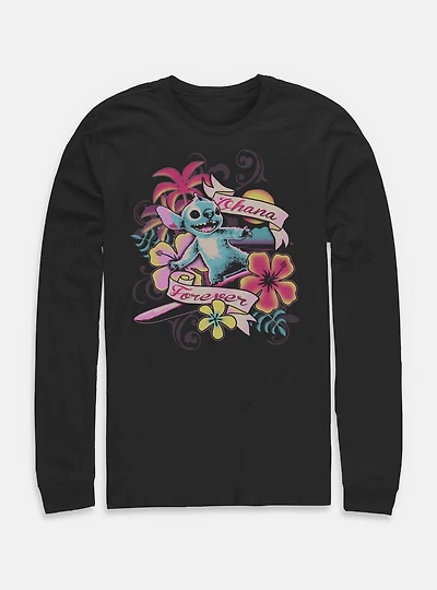 Disney Lilo & Stitch Surf Ohana Forever Long-Sleeve T-Shirt BoxLunch Exclusive